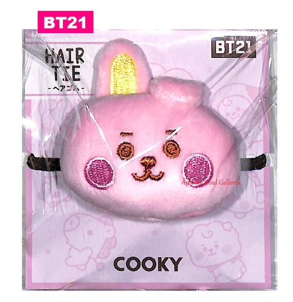 【BT21グッズ】ビーティーイシビル マスコット ヘアゴム NO.208144 COOKY ★ へあごむ/うさぎ型/ヘアグッズ/簡単に髪をまとめる/くくる/とめる/髪を束ねる/ヘアケア/ヘアーアクセサリー/ウサギ/筋肉うさぎ【3cmメール便OK】