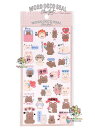 【 WORD DECO シール】 ワードデコシール NO.216065 推しくま メッセージシール クリアシール 金箔押し しーる 文字シール キュンです For you 便利 ハート 優勝 応援 デコ チューリップ すき クマ どうぶつ あにまる 動物 韓国語 【3cmメール便OK】