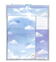 【 Letter set 】 レターセット NO.222179 フローティング スカイ Floating sky そら 雲 デザイン 手紙セット 4柄入り 封筒 16枚 便箋 32枚入り お手紙 レターパック 自然 景色 空模様 茜色 グラデーション 青空 あおぞら スカイ 【4個まで 3cmメール便OK】
