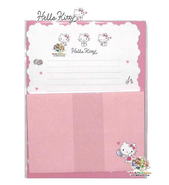 【 Sanrio グッズ 】 サンリオ Hello Kitty カーム レターセット NO.222483 ハローキティ 便箋8枚 封筒4枚入り はろーきてぃ キ...