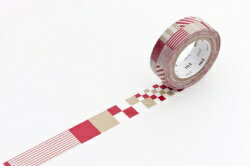 【 Kamoi mt 】 カモイ/ マスキングテープ ミックス レッド MT01D121 カモ井 幅15mm マステ コラージュ風 マステ ミックスレッド MIX RED※個包装されていない商品となります。【3cmメール便OK】