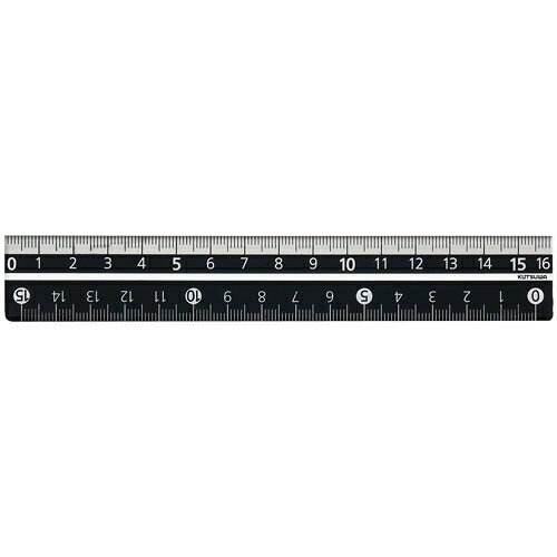 【 STAD 】 クツワ/ スタッド カラー定規 16cm KB027BK ブラック さし じょうぎ 入学 新学期 【3cmメール便OK】