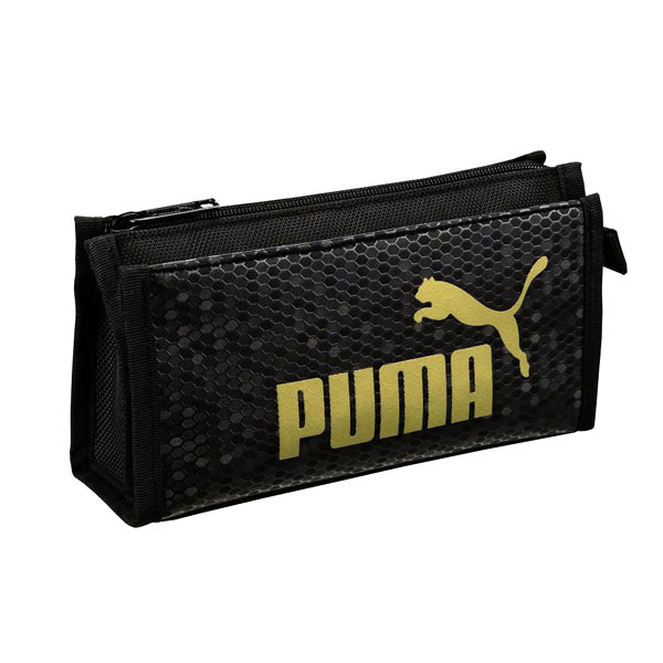 【鉛筆プレゼント中】クツワ/PUMA プーマ　ハニカムマルチペンケース ゴールド/金色 970PMGL ★筆箱/筆ばこ/ふでばこ ふでいれ ペンポーチ/新学期/ご入学準備 プーマグッズ クリスマス プレゼント★【3cmメール便不可】