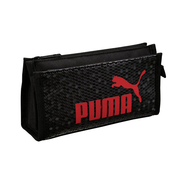 プーマ 【 PUMA グッズ 】 クツワ/ プーマ ハニカム マルチ ペンケース 970PMRD レッド/ 赤系 　ぷーま 筆箱 筆ばこ ふでばこ ふでいれ スポーツブランド ペンポーチ 新学期 入学 学用品 準備 新入学 お祝い 卒業 スタイリッシュ 【3cmメール便不可】