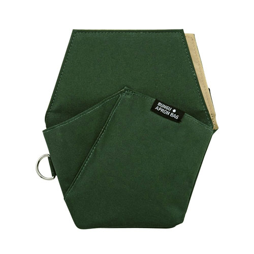 【大人気！再入荷】クツワ 文具エプロンバッグ　ポケット(緑色/オリーブ）BE008GR　★Dr.IONドクターイオンシリーズ/ウエストポーチ/運動会キャンプ野外活動/ビジネスシーン外出時作業時に便利なポケットタイプウエストバッグ★【3cmメール便OK】
