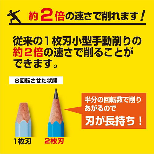 【 クツワ/ STAD 】 2枚刃 鉛筆削り RS021PK ピンク ★ 最速 えんぴつけずり エンピツケズリ Fastest Pencil sharpener シャープナー 便利グッズ 時短 鉛筆けずり 入学 受験 試験 勉強 応援グッズ 【3cmメール便不可】 akgshop-10015351 Aplenty Kind Galleria サンプル画像3