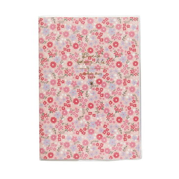 【2019年スケジュール帳】クツワ 大きく書ける薄型SH957A 小花・ピンク B6カラーインデックス手帳 ★スケジュール手帳2019うす型タイプ日曜はじまり11月始まり月間ページ+毎月メモ/フラワーデザインお花柄★【3cmメール便OK】