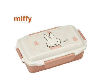 【miffyグッズ】クツワ/ミッフィー密封4点留めお弁当箱　MF543 容量500ml ★ミッフィーフェイスデザイン★★ミッフィーのおべんとう箱中仕切り付きキャラ弁ランチボックス食洗機OKミッフィーグッズご入学準備新学期新生活遠足★【3cmメール便不可】