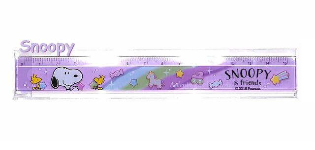 【 SNOOPY グッズ 】 クツワ スヌーピー 613SQ 定規 15cm スリムタイプ PEANUTS 15センチ じょうぎ さし 算数 数学 入学 新学期...