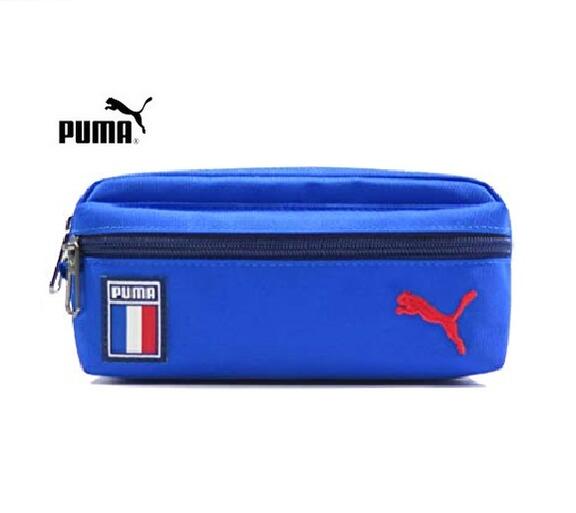 プーマ 【 PUMA グッズ 】 クツワ/ プーマ PM216BL ブルー クロス ダブルカラー ペンケース フランス ロコネコ 筆箱 紺色 ファスナー 赤色 プーマキャット ロゴ 筆入れ ふでばこ プーマグッズ スポーツブランド 【3cmメール便不可】