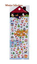 【 Xmas グッズ 】 クリスマス シール NO.80473 ぷちぷち ンタ村 Winter Selection 赤屋根 お家型 台紙 クリスマス モチーフ ...