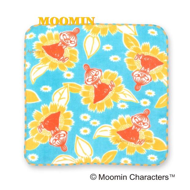 【MOOMINグッズ】ムーミン ハンカチーフ NO.06016 リトルミイ& ヒマワリ ★サイズ: 約25×25cm ★ ちびのみい はんかち リトルミイ ミニタオル ふわふわ ガーゼパイル Towel/プレゼント ポケットハンカチ 日本製/フラワーデザイン 向日葵【3cmメール便OK】