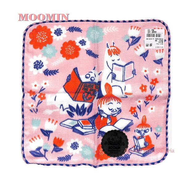 在庫限り【 MOOMIN グッズ 】 ムーミン ハンカチーフ NO.06019 読書 サイズ: 約25×25cm 北欧 ハンカチ リトルミイ ミニタオル ふわふわ ガーゼ パイル Towel プチギフト プレゼント ポケットハンカチ 日本製 フラワー お花柄 はんかち 【3cmメール便OK】