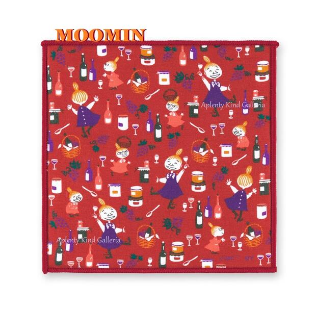 【 MOOMIN グッズ 】 ムーミン ミニハンカチ NO.06045 グレープジュース サイズ: 約15×15cm リトルミイ ミムラねえさん ちびはんかち ミニタオル ふわふわ パイル Towel/プチギフト プレゼント ポケットハンカチ 日本製/ドリンク【8枚まで3cmメール便OK】