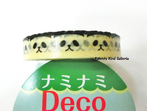 【 Nami nami deco】 なみなみデコ マスキングテープ TM00224 パンダかお 8mm幅 スリムタイプ 細幅 lin..