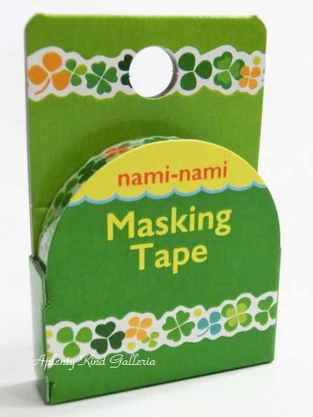 【 ナミナミ デコ マステ】 マスキングテープ DECO デコ TM00579 ハッピークローバー スリムタイプ 幅8..