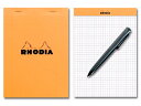 【 RHODIA 】 ロディア クオバディス ブロックロディア メモ cf16200 NO.16 オレンジ表紙 A5サイズ block MEMO ロディア 方眼 5ミリ マイクロミシン目入り めも 【3cmメール便OK】