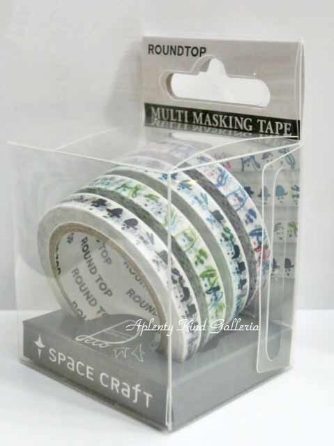 【SC-4Link-Tape】face4/フェイス4 SC-MK-071 マルチタイプ スペースクラフト/space craft masking tape ★幅5mm×4柄ストレートタイプのラウンドトッマステROUND TOP/ラインテープマステ細幅タイプ/フェイスデザイン顔/PPボックス入★【3cmメール便不可】