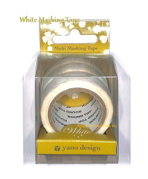 【yanoマステ】yano designマスキングテープ クローバー/clover:3巻セット YD-MK-103 ★Multi Masking Tape/幅5・8・11mm×各7m巻 マルチタイプ ★サイズ違い3柄ダイカットラウンドトップマステROUND TOP/PPボックス入【3cmメール便不可】