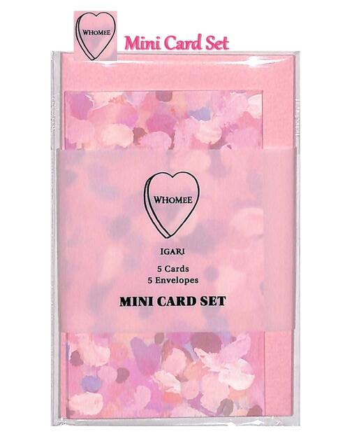 【 Ryu Ryu 】 WHOMEE ミニカードセット フーミー WHMS-01 ピンクドロップ カード 5枚 封筒 5枚 コスメブランド リュリュ Who M...