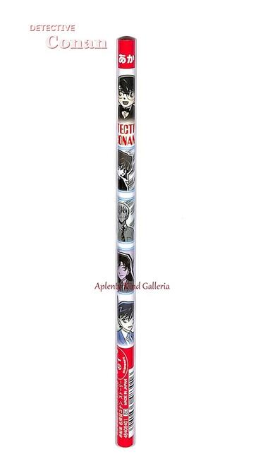 【CONANグッズ】名探偵コナン　赤鉛筆 ストーリー　NO.48408401　丸軸あかえんぴつ ★コナン君デザインの赤エンピツ/ご入学ご進級新学期通塾のご準備/丸付け読み仮名お絵描きマーキング★【3cmメール便OK】のサムネイル