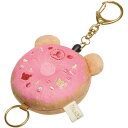 【 Rilakkuma グッズ】 リラックマ ぬいぐるみ リール キーホルダー AY-29201 ドーナツ ピンク ★ りらっくま デリシリーズ マスコット風 フェイス型 ドーナツ型 刺繍入り リラックマグッズ 【3cmメール便OK】