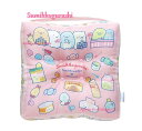 【 Sumikko グッズ 】 すみっコぐらし スクール クッション KG-09302 お買い物 ピンク色 約32× 32cm ゴムひも付き お名前スペース付き...