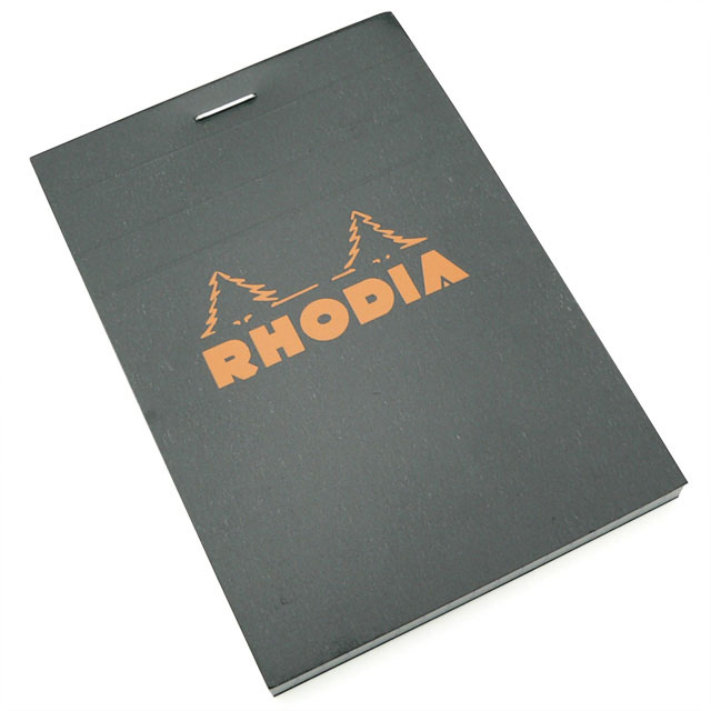 在庫限り【RHODIA】ロディア ブロックロディア メモ No.12（ブラック）cf12200-9 単品バラ ろでぃあ memo 方眼メモ ほうがんタイプ おしゃれロディア 文具 紙 めも/【3cmメール便OK】