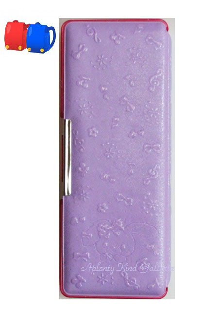 Rakuten - 【 名前シール プレゼント中】 ぼんぼんりぼん 184-7050-01 両面開き シンプル 筆入れ ( 鉛筆削り器付 ボンボンリボン 2ドア W マグネットタイプ ふでいれ 取り外し 出来る えんぴつけずり付き 新入学 ミニシャープナーつき 【3cmメール便不可】