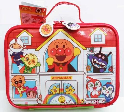 【Anpanmanグッズ】それいけ！アンパンマンおかたづけペンケース　6070010A サンスター文具/sunstar　★アンパンマンのお片付けバッグ整理収納あんぱんまんのかばん持ち手付きケースWファスナー小物入れアンパンマングッズ★【3cmメール便不可】のサムネイル