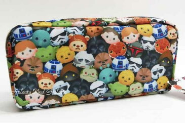 【STAR WARS TSUM TSUMグッズ】ペンケースP DCツムツムSW　F/フラット　S1411195 ★スターウォーズツムツム★★ツムツムのペンポーチDisneyグッズ/スターウォーズデザイン/筆箱ふでばこ/ダースベーダーR2-D2ヨーダストーム★【3cmメール便不可】