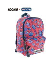 【 MOOMIN グッズ】 ムーミン × OUTDOOR リュック型 ポーチ S1425528 リトルミイ柄 アウトドアコラボ カラビナ付き 内生地: ネイビー/バックパック型 ミニバッグ リュックサック型/バッグ型 ペンケース/前ポケット付き ミニポーチ【3cmメール便不可】