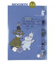 【 MOOMIN グッズ】 ムーミン ダイカット A4サイズ 5P クリアファイル S2137194 -B ブルー系 スナフキン 吹き出し セリフ 英字 ちびの...