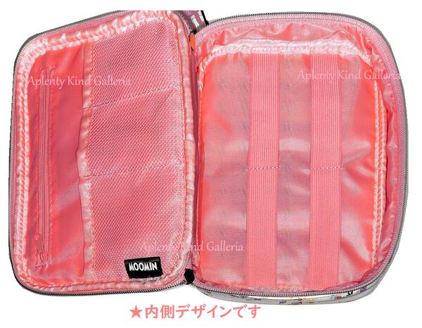 【 MOOMIN グッズ 】 ムーミン ガジェットポーチ　S2290642 花の輪っか/ リトルミイ Gadget Case 持ち手付き モバイルバッテリー USB ポケットWi-Fi ビジネス用 電子機器 イヤホン 小物いれ メッシュポケット ゴムバンド有 ミニバッグ風 【3cmメール便不可】 akgshop-10026678 Aplenty Kind Galleria サンプル画像2