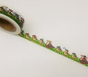 【在庫限り】かるがもマーチ M-0103 tama/たまシリーズ Vol.2 ★ 幅15mm 包むファクトリー 手書き風 動物柄 とり柄 鳥グッズ トリ カルガモ柄/つつむ マスキングテープ デコレーション tamaシリーズ【3cmメール便OK】