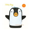 【Gift Bag】Ditty Bag Lサイズ　GBペンギン　T-2777 巾着タイプ・マチ付き ★マチ有りアニマルBAG ★約幅21cm×高さ28cm×マチ6.5cm包むのぺんぎんデザインのギフトバッグ袋penguinフェイスデザインラッピング袋に★【3cmメール便OK】