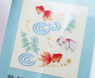 【大人気商品】うつし金蒔絵　金魚　NO.560　★うつし絵写し絵/夏柄おさかな金魚柄金魚グッズきんぎょデザイン/携帯やスマホのデコレーションに/コップ食器漆器に電気製品PCの装飾に★【3cmメール便OK】