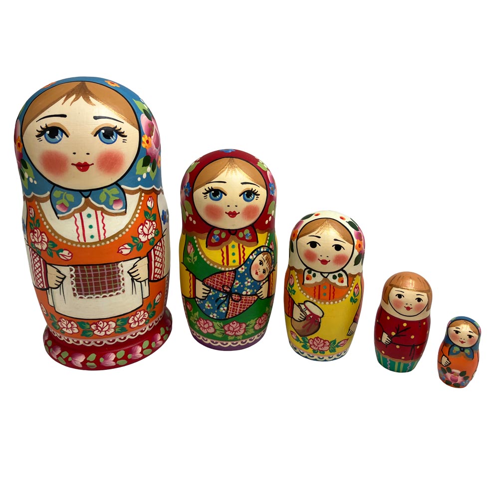 美術品・アンティーク・コレクション マトリョーシカ 5ピース ロシア