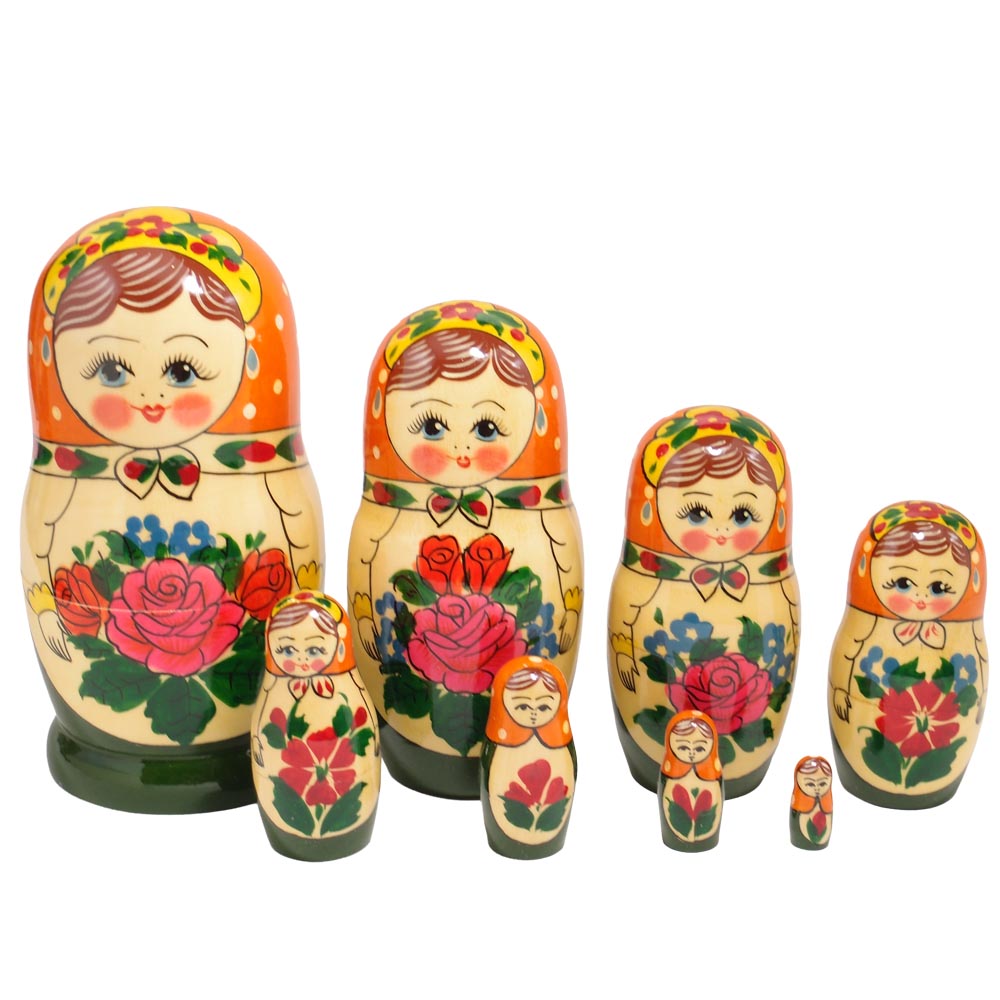 マトリョーシカ 手描き 8歳以上】ロシアの人形 ロシアのネスティング