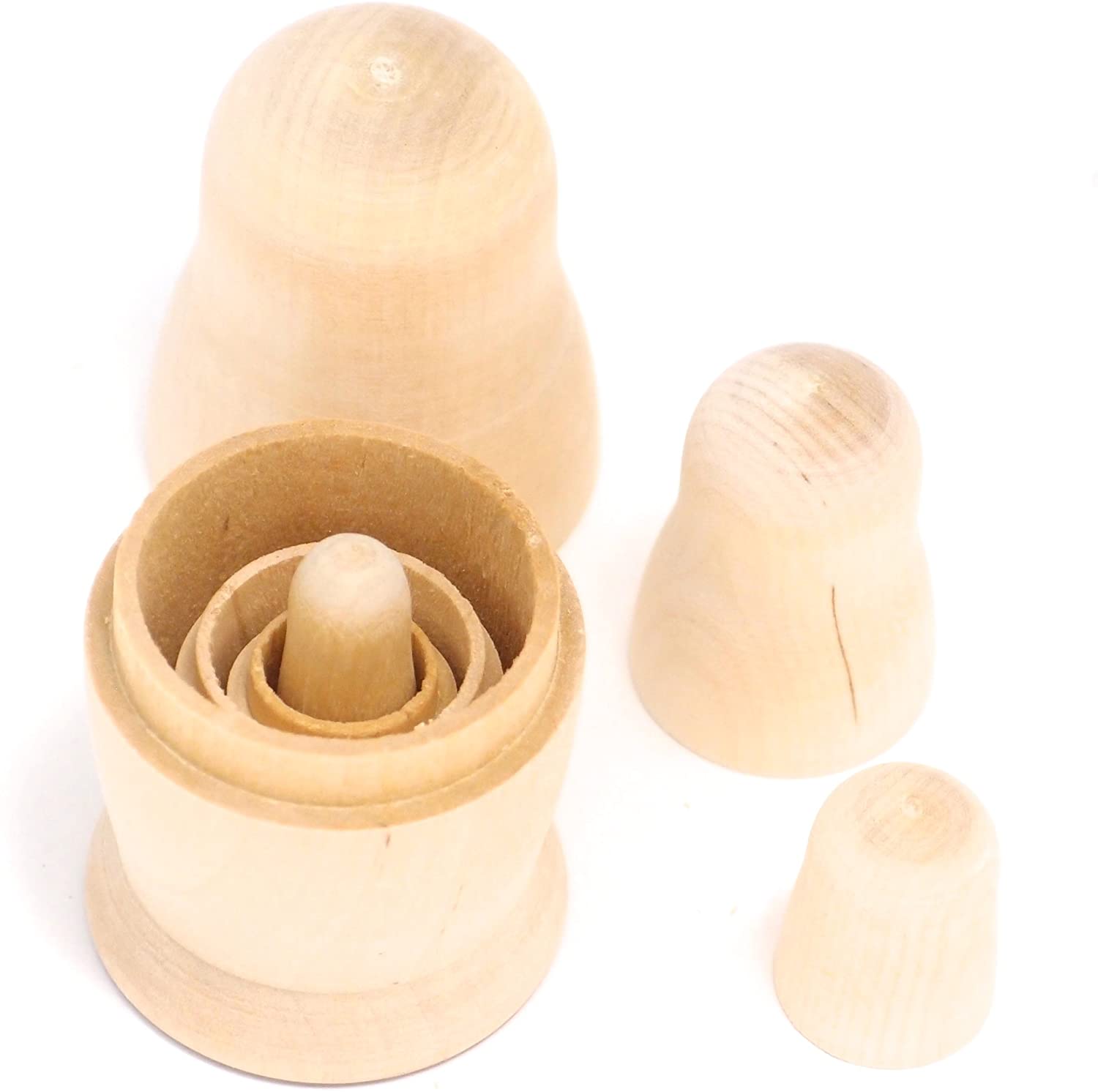 白木マトリョーシカ 4個組 9cm [ロシア製]  [2]