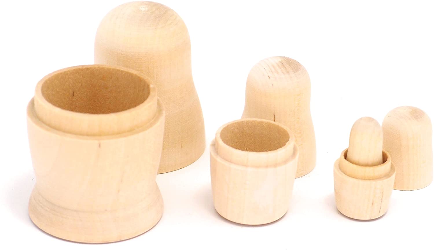 白木マトリョーシカ 4個組 9cm [ロシア製]