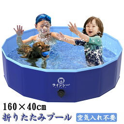 【マラソン5日5%OFF】プール 折りたたみプール 空気入れ不要 160×40cm バスタブ ペットプール 折り畳み おふろ 浴槽 お風呂 水遊び 子供用プール 大型 プール ビニールプール 子供用 暑さ対策 アウトドア 水遊び 折り畳み式 送料無料