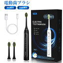 電動歯ブラシ 替えブラシ2本付き 電動ハブラシ 本体 音波式 超音波 歯ブラシ 電動 静音 強力 防水 おしゃれ 携帯 ポータブル usb充電式 電動歯ぶらし ...