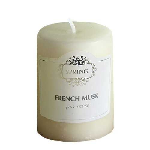 SPRING キャンドル mini フレンチムスク French Musk(White)