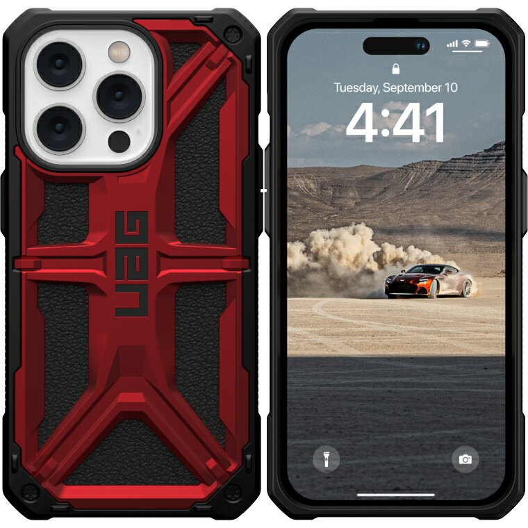  UAG-IPH22MB-P-CR UAG iPhone14 Pro 用 MONARCH ケース コンポジットケース クリムゾン 国内正規代理店品 Apple アップル URBAN ARMOR GEAR アーバンアーマーギア 耐衝撃 頑丈 ハードケース ブランド