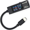 【新品】【メール便可】 ルートアール RT-TC5VABK USB Type-C 電圧 電流チェッカー ケーブル付きモデル 双方向入力 通電方向 表示機能 電力 電圧 電流 積算電流 簡単 チェック 多機能表示 USB Power Delivery メタル筐体