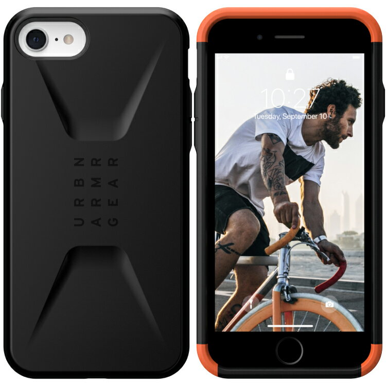  UAG-IPH22SS-C-BK UAG iPhoneSE ( 第3世代 / 第2世代 ) / iPhone8 / iPhone7 用 CIVILIAN ケース コンポジットケース ブラック 国内正規代理店品 Apple アップル URBAN ARMOR GEAR アーバンアーマーギア