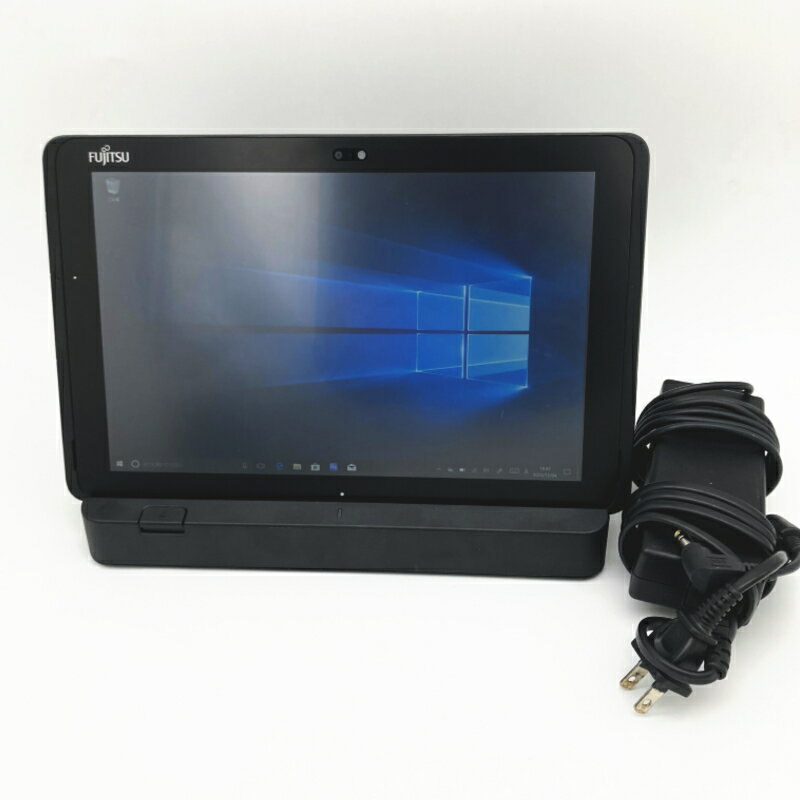 【ポイント2倍！】中古 富士通 ARROWS TAB Q508/SE タッチペン欠品 クレードル付き Windows10Pro Atom X7-Z8750 メモリ 4GB eMMC 128GB タブレットPC パソコン Windowsパソコン タッチ液晶 防水タブレットfujitu