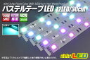 パステルテープLED 12LED/30cm 配線付 アイスブルー