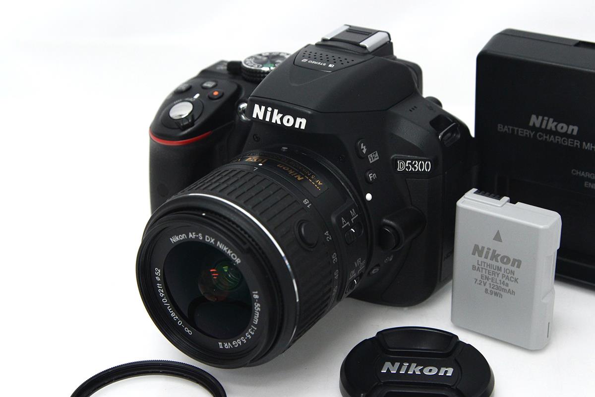 ニコン D5300 18-55 VR IIレンズキット ブラック CA01-M1634-2Q1A 一眼レフ カメラ Fマウント APS-C 本体 デジイチ